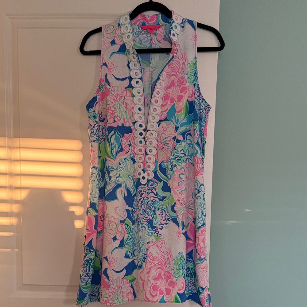 Lilly Pulitzer Floral Mini Dress - Pink, Blue, Green